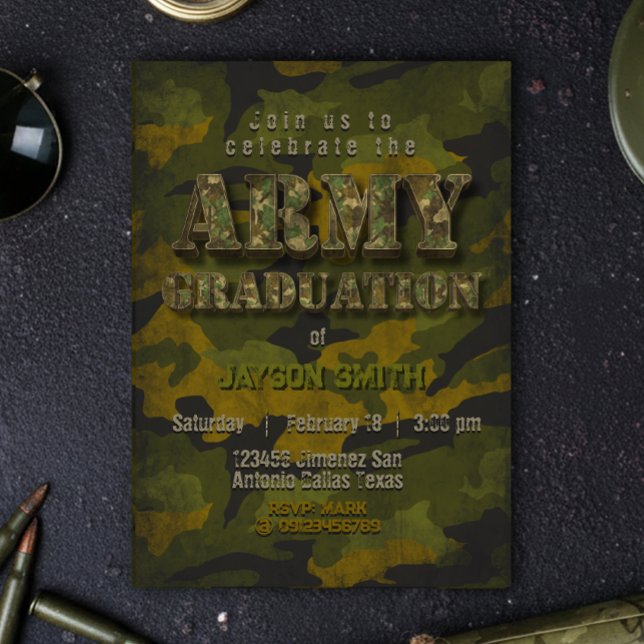 Army Graduation- Military - Soldier  Invitation (Army Graduation- Military - Soldier Invitation)