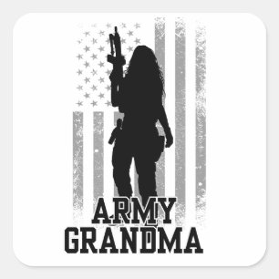 Army Grandma Square Sticker