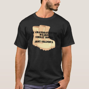 Army Grandpa Granddaughter Desert Combat Boots T-Shirt