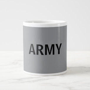Army gray large coffee mug