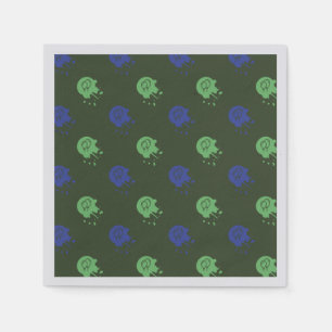 Army Green & Blue Paintball Party Napkin