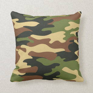 Army Green Camo Camouflage Pattern Cushion