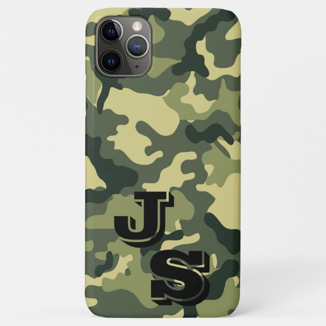 Army Green Camouflage iPhone 11 Pro Max Case (Back)