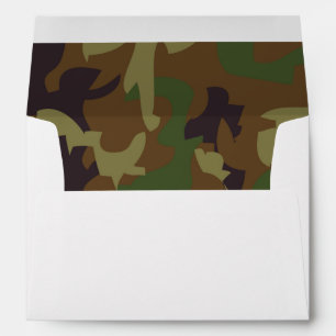 Army Green Camouflage Lined Envelope