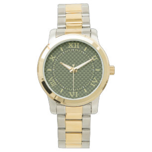 Army Green Carbon Fibre Dial Watch