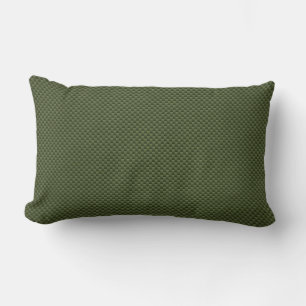 Army Green Carbon Fibre Print Lumbar Cushion