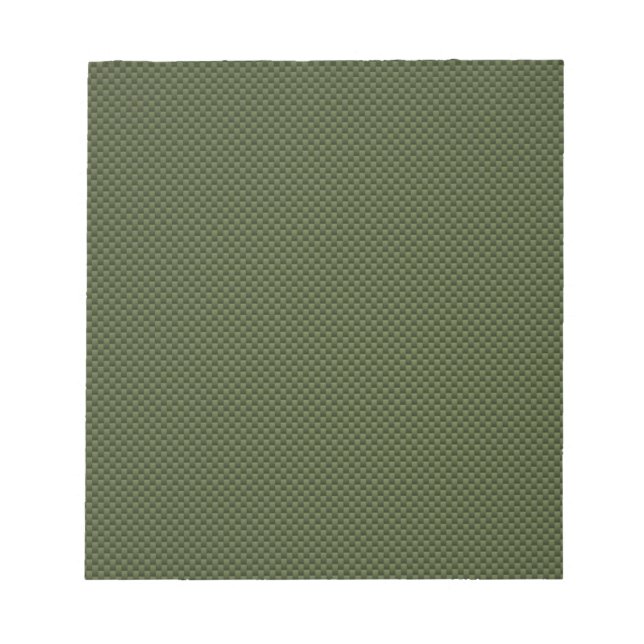 Army Green Carbon Fibre Style Print Notepad (Front)