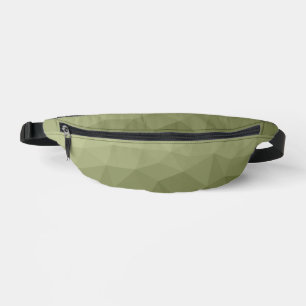 Army green gradient geometric mesh pattern bum bags