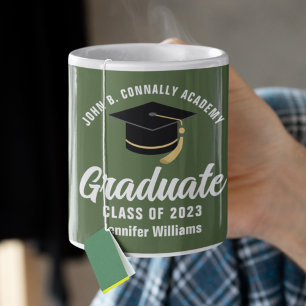 Army Green Graduate Personalised Graduation Coffee Mug