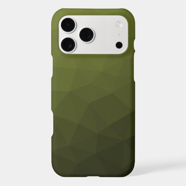 Army green olive gradient geometric mesh pattern (Back)