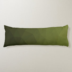 Army green olive gradient geometric mesh pattern body cushion