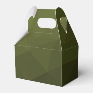 Army green olive gradient geometric mesh pattern favour box
