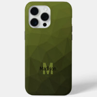 Army green ombre geometric mesh pattern Monogram