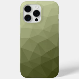 Army green ombre gradient geometric mesh pattern iPhone 15 pro max case