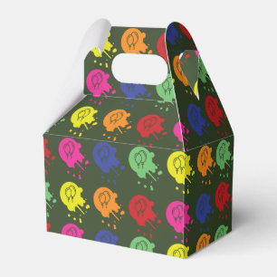 Army Green Paintball Party Balloon Pattern Favour Box