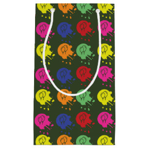 Army Green Paintball Party Balloon Pattern Small Gift Bag