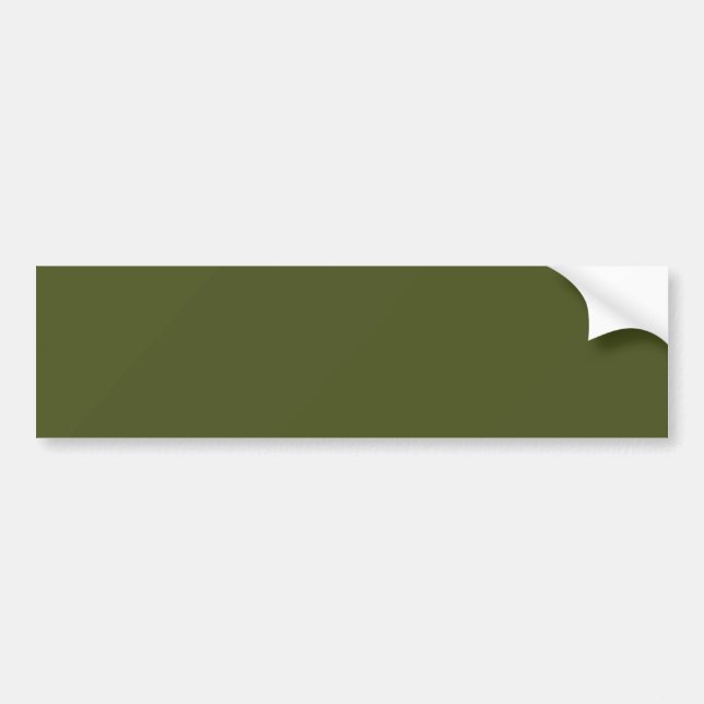 Army Green Solid Color Bumper Sticker (Front)