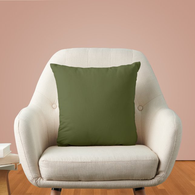 Army Green Solid Colour Cushion (Creator Uploaded)