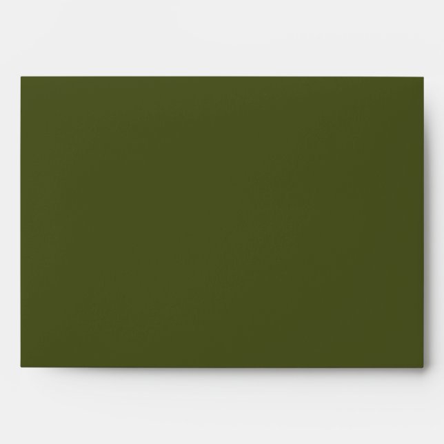 Army Green Solid Colour Envelope (Front)