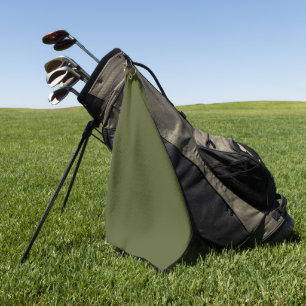 Army Green Solid Colour Golf Towel