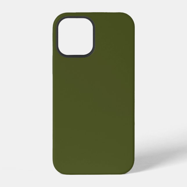 Army Green Solid Colour iPhone Case (Back)