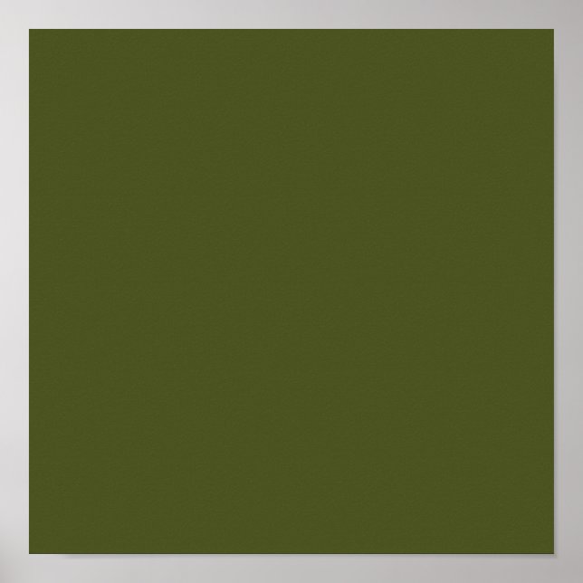 Army green (solid colour)  poster (Front)