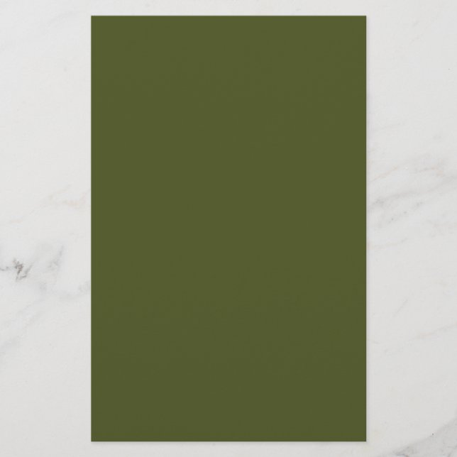 Army Green Solid Colour Stationery (Front)