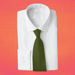 Army Green Solid Colour Tie
