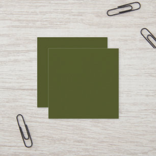 Army Green Square Business Card