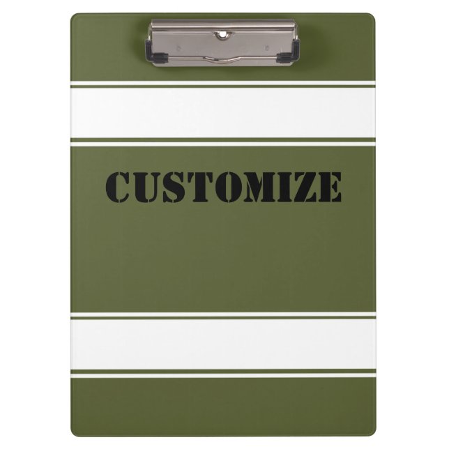 Army Green Style Clipboard (Front)