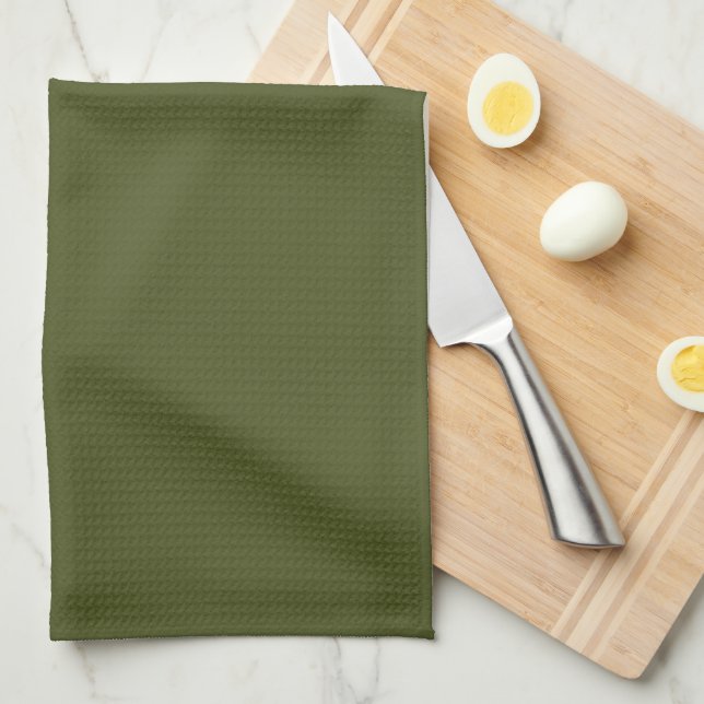 Army Green Tea Towel (Quarter Fold)