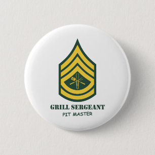 Army Grill Sergeant 6 Cm Round Badge
