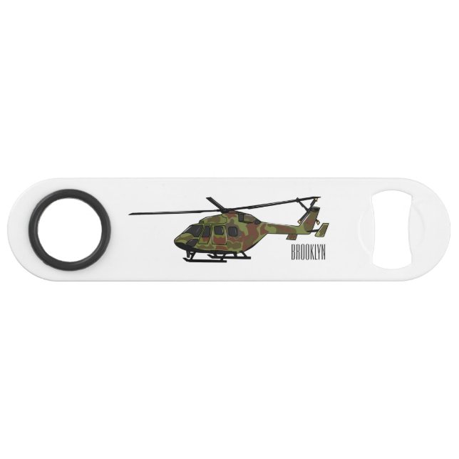 Army helicopter cartoon illustration  (Front (Horizontal))