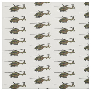Army helicopter cartoon illustration fabric