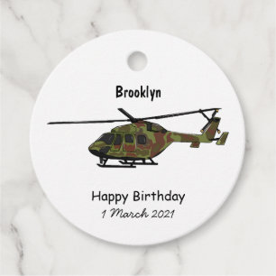 Army helicopter cartoon illustration favour tags