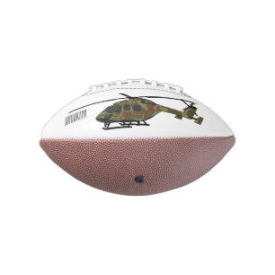Army helicopter cartoon illustration  football