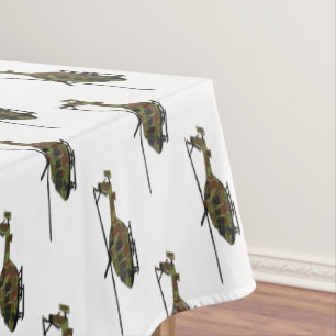 Army helicopter cartoon illustration tablecloth