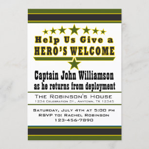 Army Hero's Welcome Home Invitation