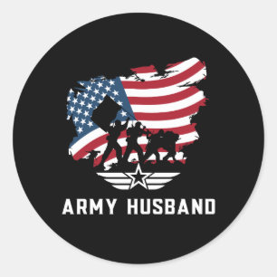 Army Husband Classic Round Sticker