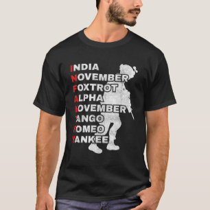 Army Infantry Hoodie Phonetic Alphabet Dad Men T-Shirt