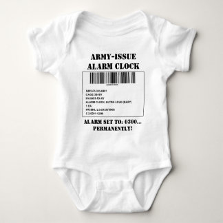 Army Issue Alarm Clock--- Baby Bodysuit