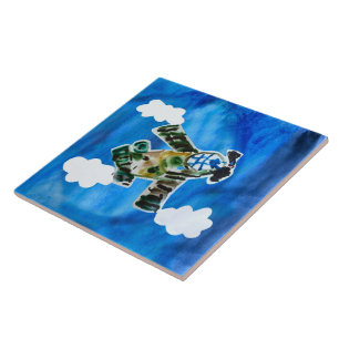 Army Jet "Art by Kids" Ceramic Tile