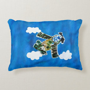 Army Jet "Art by Kids" Decorative Cushion