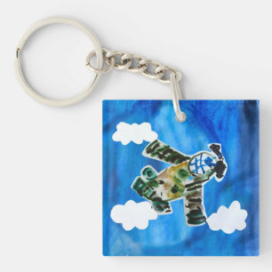 Army Jet "Art by Kids" Key Ring