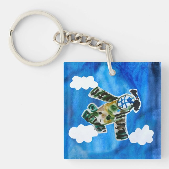Army Jet "Art by Kids" Key Ring (Front)