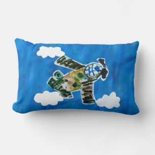 Army Jet "Art by Kids" Lumbar Cushion