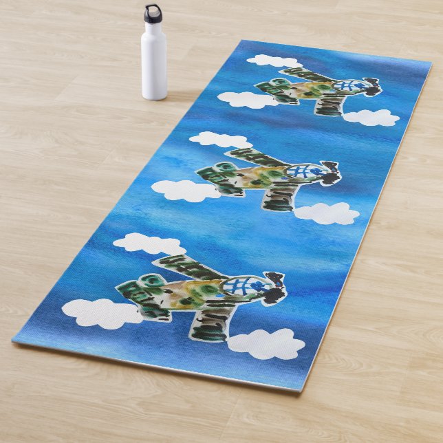 Army Jet  "Art by Kids" Yoga Mat (In Situ)