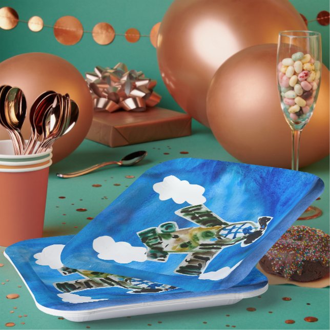 Army Jet Paper Plate (Multi)