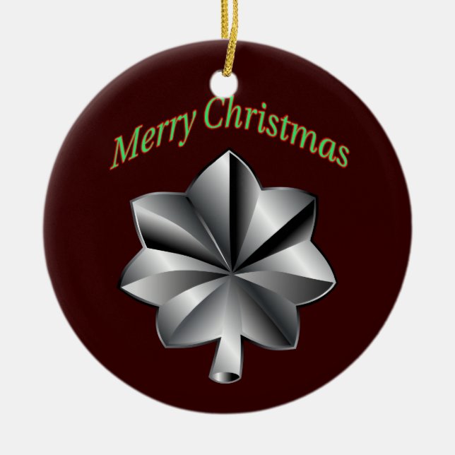 Army Lieutenant Colonel Christmas Ornament (Front)