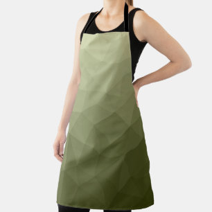 Army light green gradient geometric mesh pattern apron
